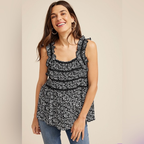 Maurices Tops - Ruffle Strap Swing Tank Top, Size 2X
